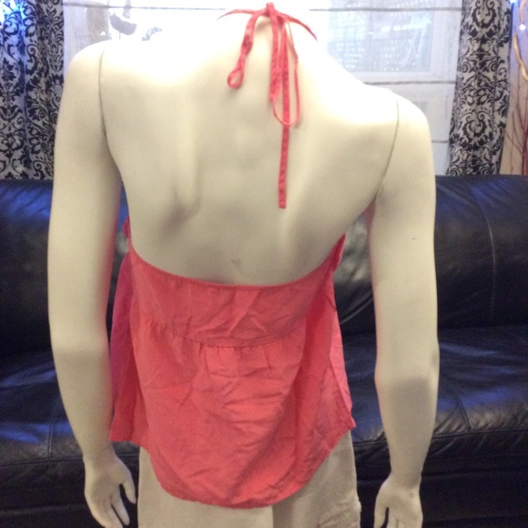 Vintage 90’s smart set 100% silk coral halter top - Picture 3 of 5